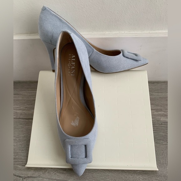 Alfani Jerison Womens Faux Suede Light Blue Comfort Pumps in Size 6M - Picture 5 of 14